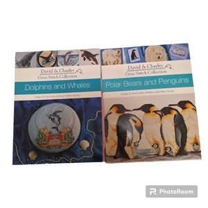 2005 David & Charles Cross Stitch Collection Dolphins Whales Polar Bears...
